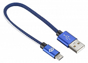 Кабель Digma MICROUSB-0.15M-BL USB (m)-micro USB (m) 0.15м синий