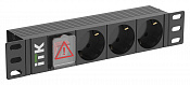 Блок распределения питания ITK Конструктив 10" без кабеля PH12-3D3-P гор.размещ. 3xSchuko базовые 16