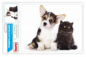 Коврик для мыши Buro BU-M40095 рисунок/котенок и щенок